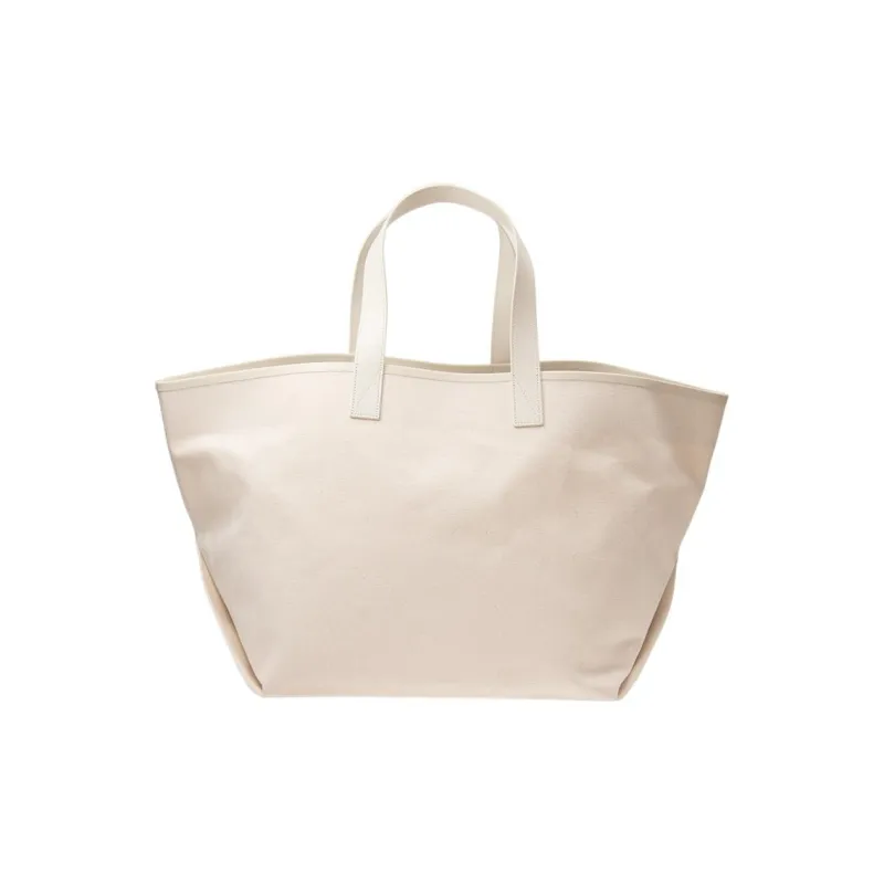 CELINE Canvas Tote Canvas Bag Shoulder Bag Shopping Bag Large Size Women's White-2