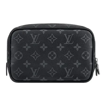LOUIS VUITTON Toiletry Pouch Monogram Eclipse Pm Black/Grey