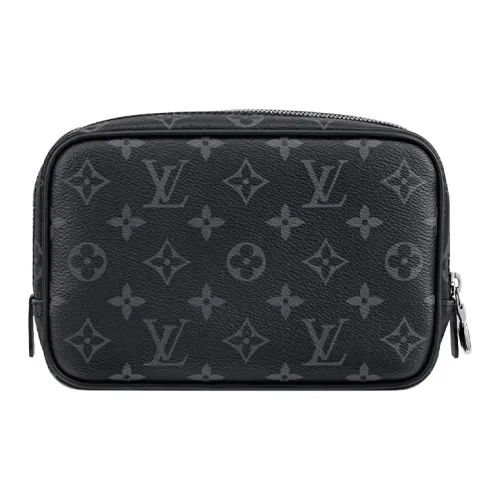 LOUIS VUITTON Toiletry Pouch Monogram Eclipse PM Black/Grey