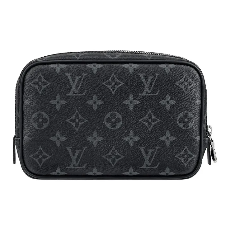 LOUIS VUITTON Toiletry Pouch Monogram Eclipse Pm Black/Grey-0