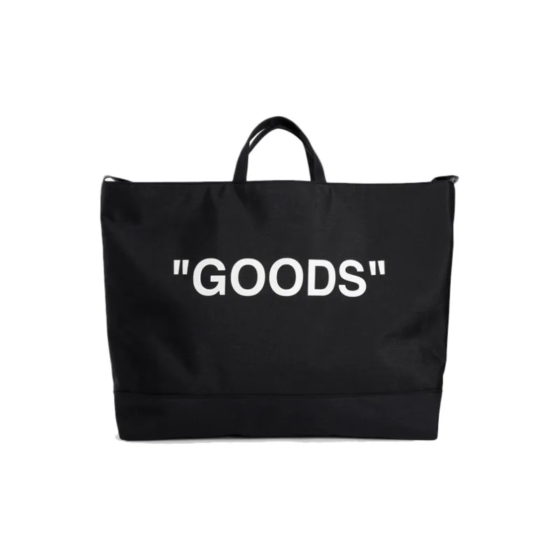 OFF WHITE Print One Shoulder Handbag Unisex Black-0