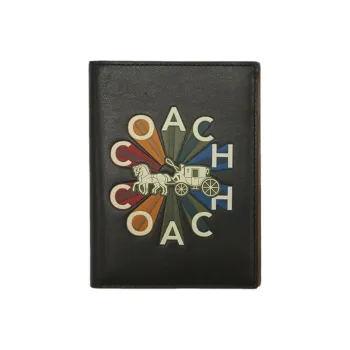 COACH Passport Case Passport Holders Black