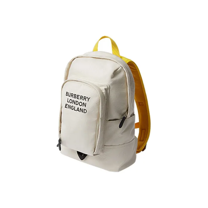 Burberry Canvas One Shoulder Handbag Crossbody Bag Men's Light Yellow-1