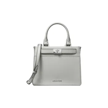 MICHAEL KORS Tatiana Leather Handbag, Crossbody Bag Medium Size Women's Silver