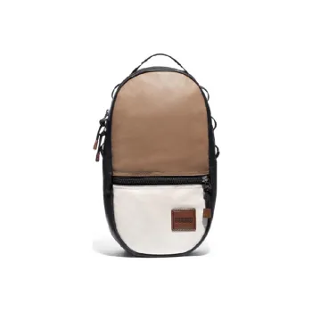 COACH Pacer Leather Backpack Medium Size Men's Khaki Ecru Multicolor