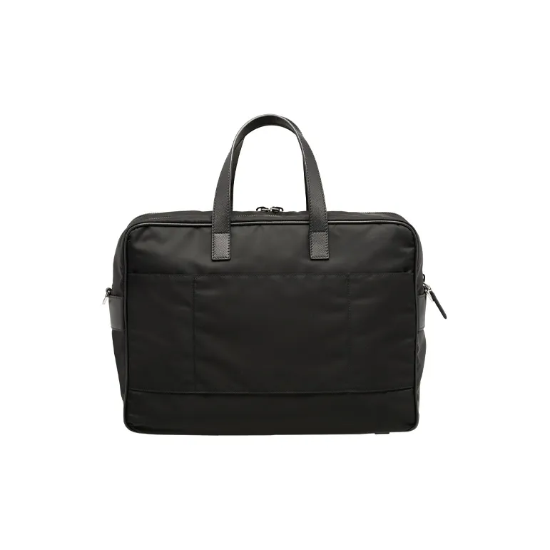 PRADA Recycled Nylon And Saffiano Leather Briefcases Handbags Men's Black-2