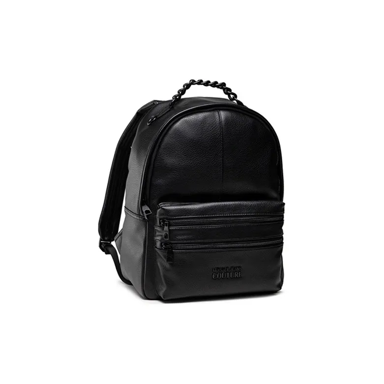 VERSACE JEANS COUTURE Artificial Leather Backpack Unisex Black-2