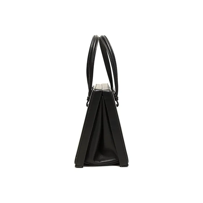 LOEWE Postal Bag Natural Cow Leather Handbag Shoulder Bag Crossbody Bag Small Size Women's Black-3