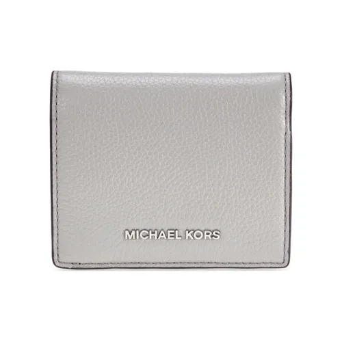 MICHAEL KORS Mercer Leather Wallet Women's Pearl Gray