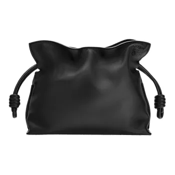 LOEWE Flamenco Nappa Cowhide Small Lucky Bag Clutch Mini Women's Black