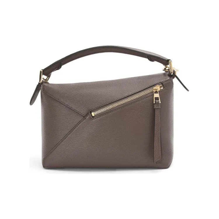 LOEWE Puzzle Goatskin Geometric Bag Handbag Shoulder Bag Crossbody Bag Regular Women's Taupe-1