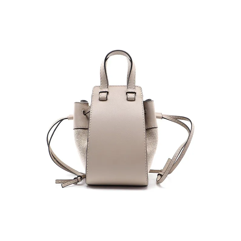 LOEWE Hammock Canvas Shoulder Bag Crossbody Bag Handbag Mini Women's Oat-2