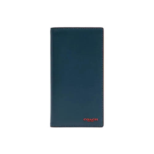 COACH Passport Case Passport Holders Marine Blue