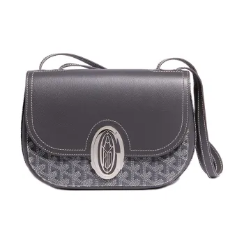 GOYARD 233 Canvas With Leather Shoulder Bag Crossbody Bag Women's Gray