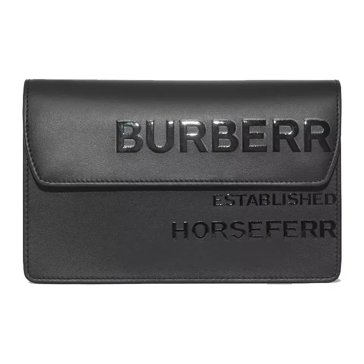 Burberry Printed Leather Crossbody Bag Shoulder Bag Backpack Handheld Shoulder Bag Regular Men's Black-0