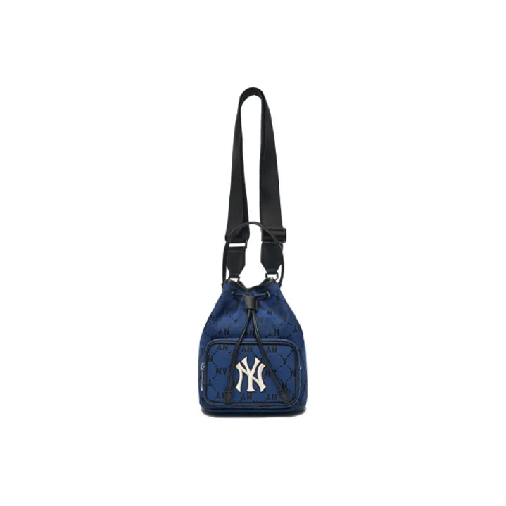 MLB Monogram Collection Polyester Bucket Bag, Handbag, Crossbody Bag Regular Unisex Blue-4