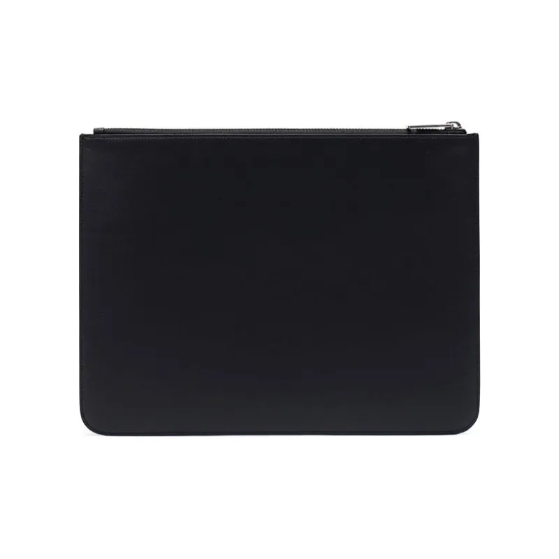 Givenchy Leather Clutch Large Size Men's Black-4