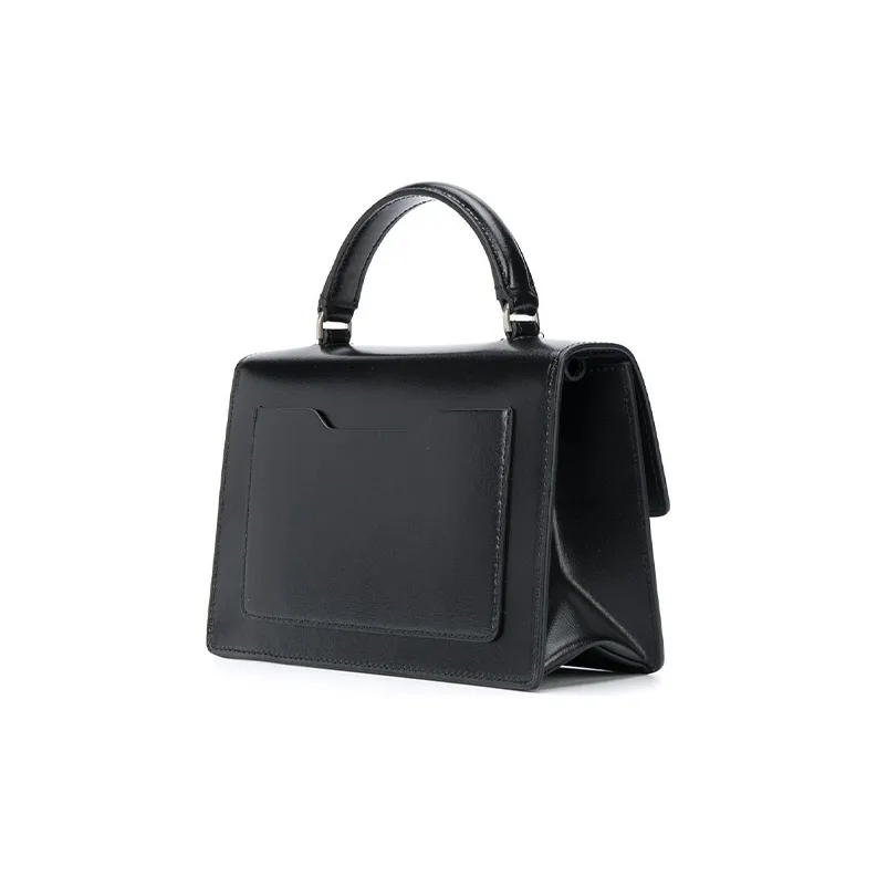 OFF-WHITE Leather Crossbody One Shoulder Handbags Women's Black-4