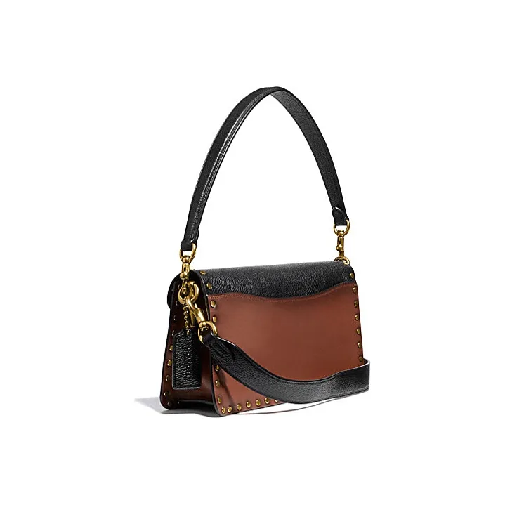COACH Tabby Suede Cow Leather Shoulder Bag Crossbody Bag Shoulder Bag Women's Black Brown-1