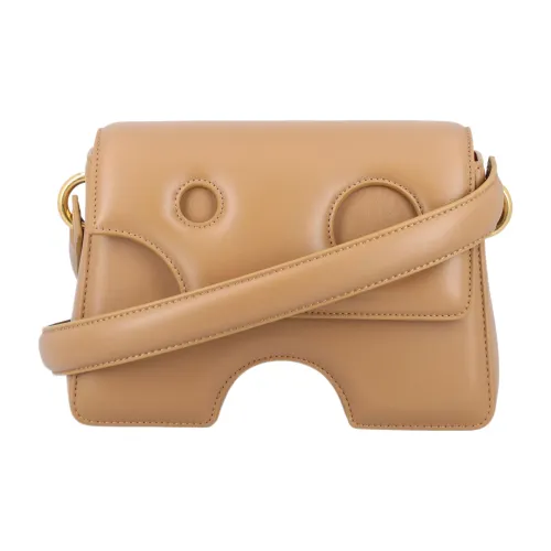 OFF WHITE Burrow 22 Shoulder Bag Camel Brown