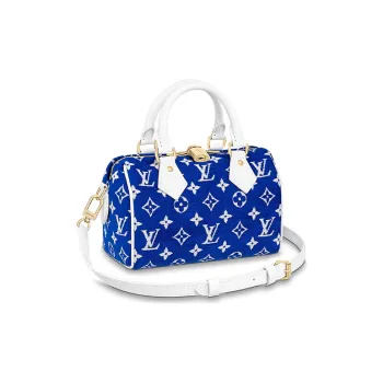 LOUIS VUITTON Speedy Bandouliere 20 Blue