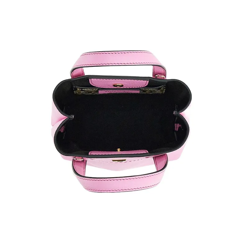FERRAGAMO GANCINI Cow Leather Crossbody Handbag Mini Women's Light Pink Red-3