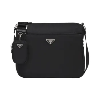 PRADA Nylon Shoulder Bag Crossbody Bag Women's Black