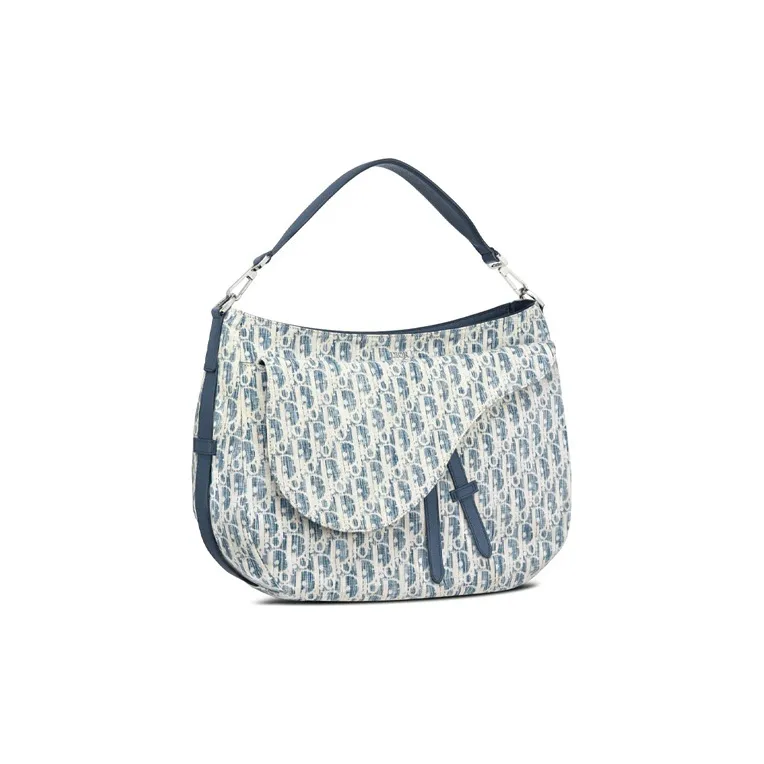 DIOR Saddle Canvas With Leather Saddle Bags Shoulder Bags Handbags Men's Blue-1