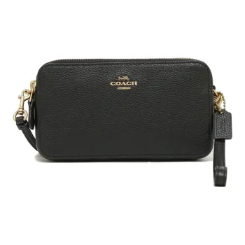 COACH Kira Leather Crossbody Bag, Wallet, Clutch Women's Black