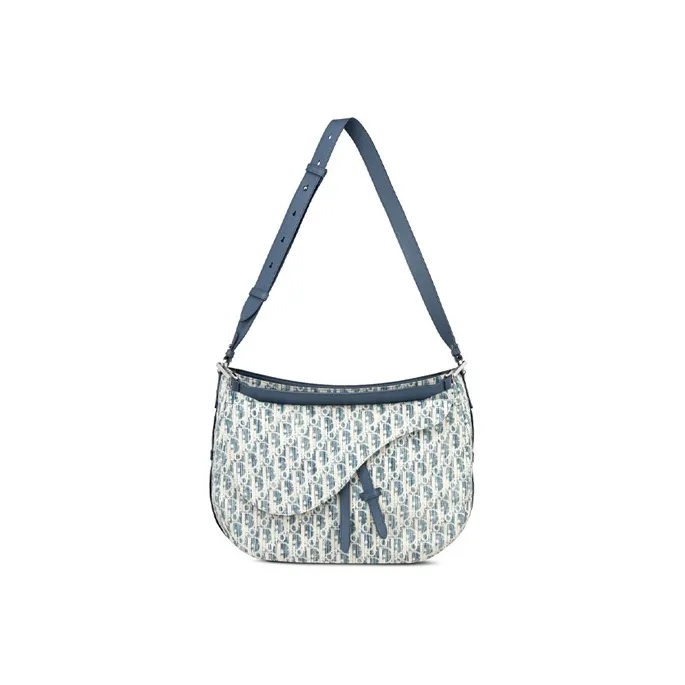 DIOR Saddle Canvas With Leather Saddle Bags Shoulder Bags Handbags Men's Blue-2