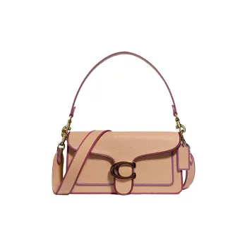 COACH Tabby Cow Leather Portable Crossbody Bag Shoulder Bag Women's Milk Tea Purple Multicolor