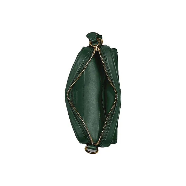 COACH Leather Sling Bag, Crossbody Bag, Fanny Pack Trumpets Women's Green-2