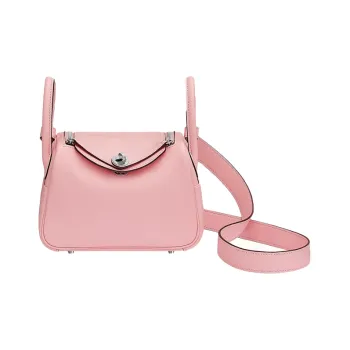 HERMES Lindy Swift Calfskin Handbag, Shoulder Bag, Crossbody Bag Mini Women's 3Q Rose Sakura Cherry Blossom Pink