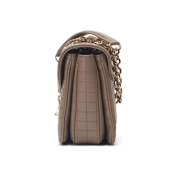 CELINE Cow Leather Chain Bag Shoulder Bag Regular Women's Light Camel-1
