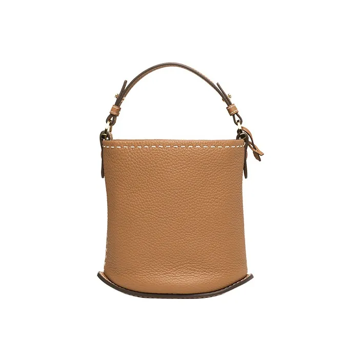 Delvau Calfskin Shoulder Bag Crossbody Bag Handbag Mini Women's Brown-2