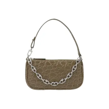 By Far Mini Rachel Leather Handbag Mini Women's Taupe