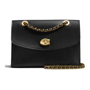 COACH Parker Refined Calfskin Crossbody Bag, Shoulder Bag Women's Black