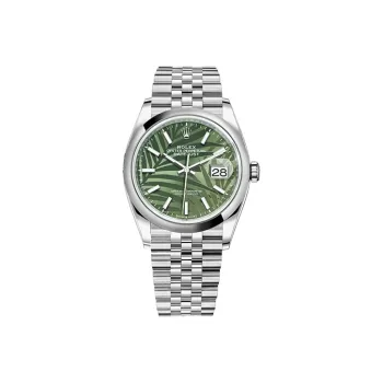 ROLEX Log Series Automatic Mechanical Movement Women's Watch Watch 36mm Green Dial