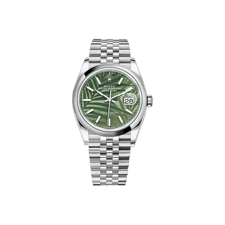 ROLEX Log Series Automatic Mechanical Movement Women's Watch Watch 36mm Green Dial-0