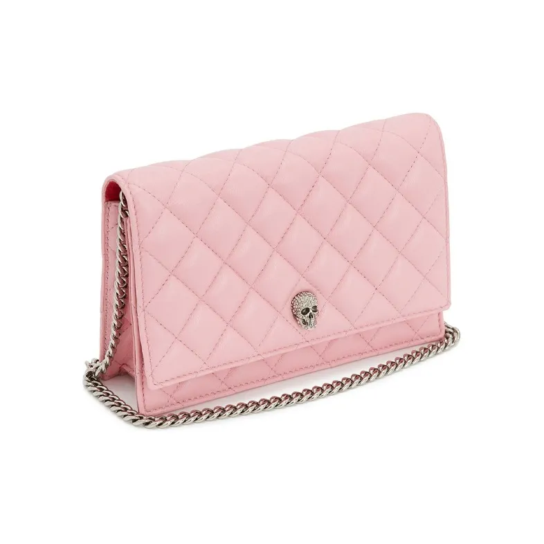 Alexander McQueen Cow Leather Shoulder Bag Crossbody Bag Small Size Women's Pink-1