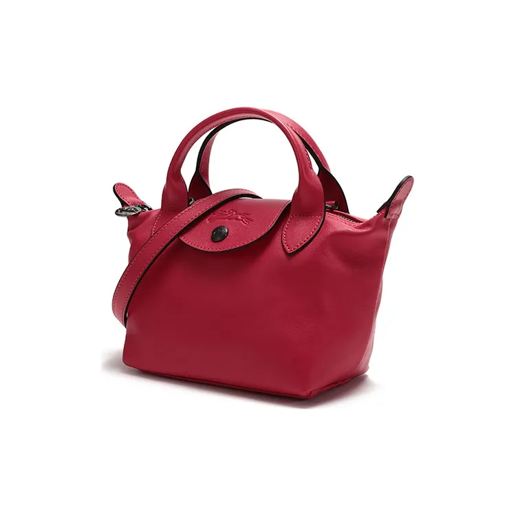 LONGCHAMP Sheepskin Dumpling Bag Handbags Shoulder Bags Mini Women's Deep Red-1