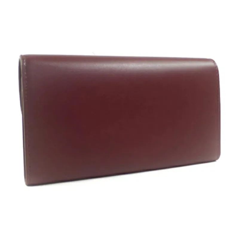 CELINE Leather Clutch Regular Women's Burgundy-2