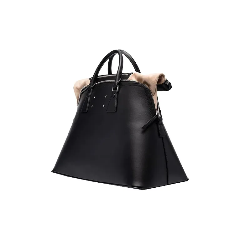 Maison Margiela Cow Leather Tote Bag, Shopping Bag, Handbag, Briefcase Men's Black-1