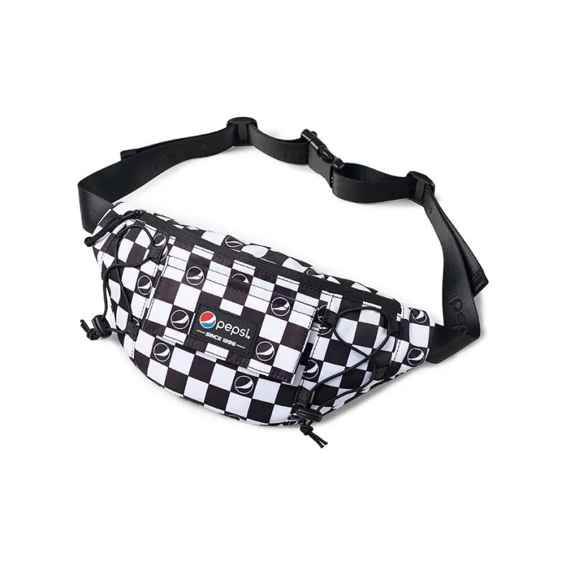 Pepsi Nylon Fabric Sling Bag Fanny Pack Regular Unisex Black White-11