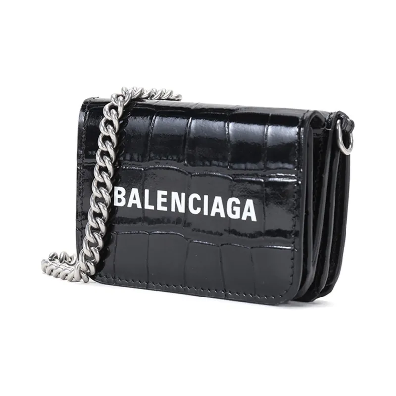 Balenciaga Cash Cow Leather Chain Bag, Crossbody, One Shoulder, Wallet Mini Women's-1