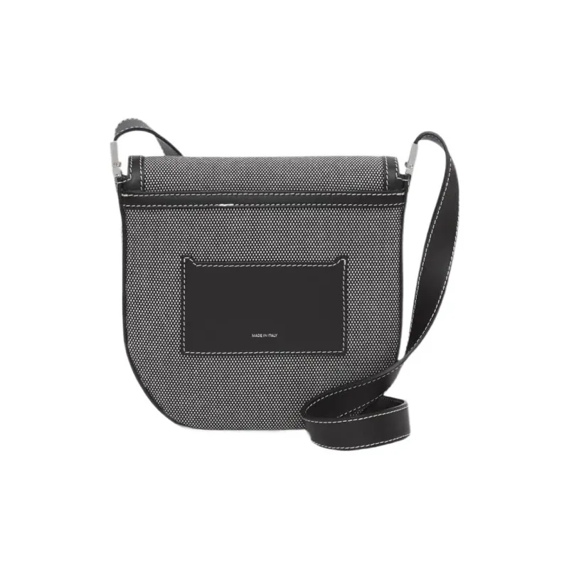 Burberry Olympia Calfskin Shoulder Bag, Crossbody Bag Mini Men's Black & Gray-1
