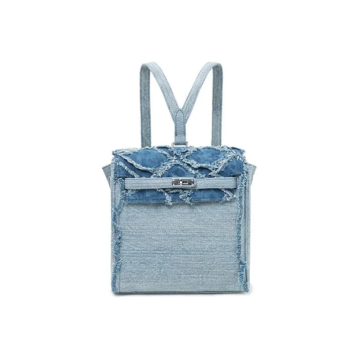 Margin Goods Canvas Backpack Unisex Blue-0