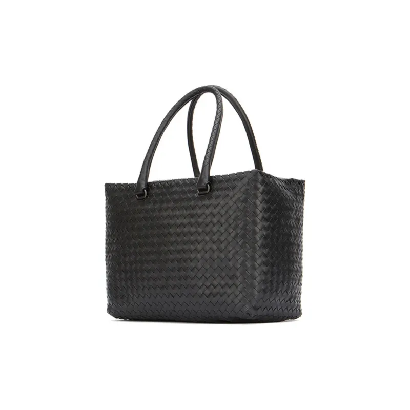 Bottega Veneta Cow Leather Tote Bag Shopping Bag Handbag Women's Black-1
