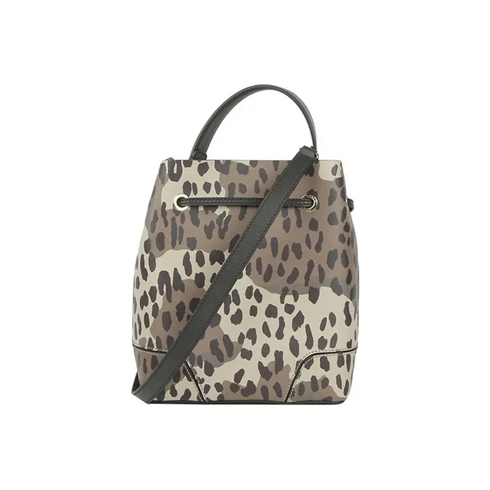 Furla Stacy Leather Bucket Bags One Shoulder Handbags Women's Gray-1