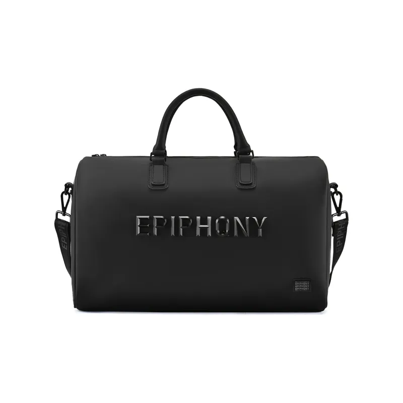 EPIPHQNY Nylon Fabric Travel Bag, Sports Bag, Bucket Bag, Crossbody Bag, Handbag Unisex Black-2
